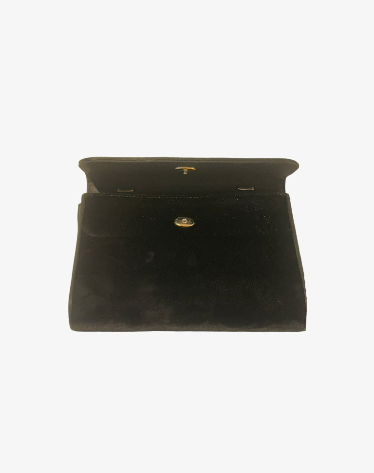 Pochette Gucci piccola nera effetto velluto anni '90
