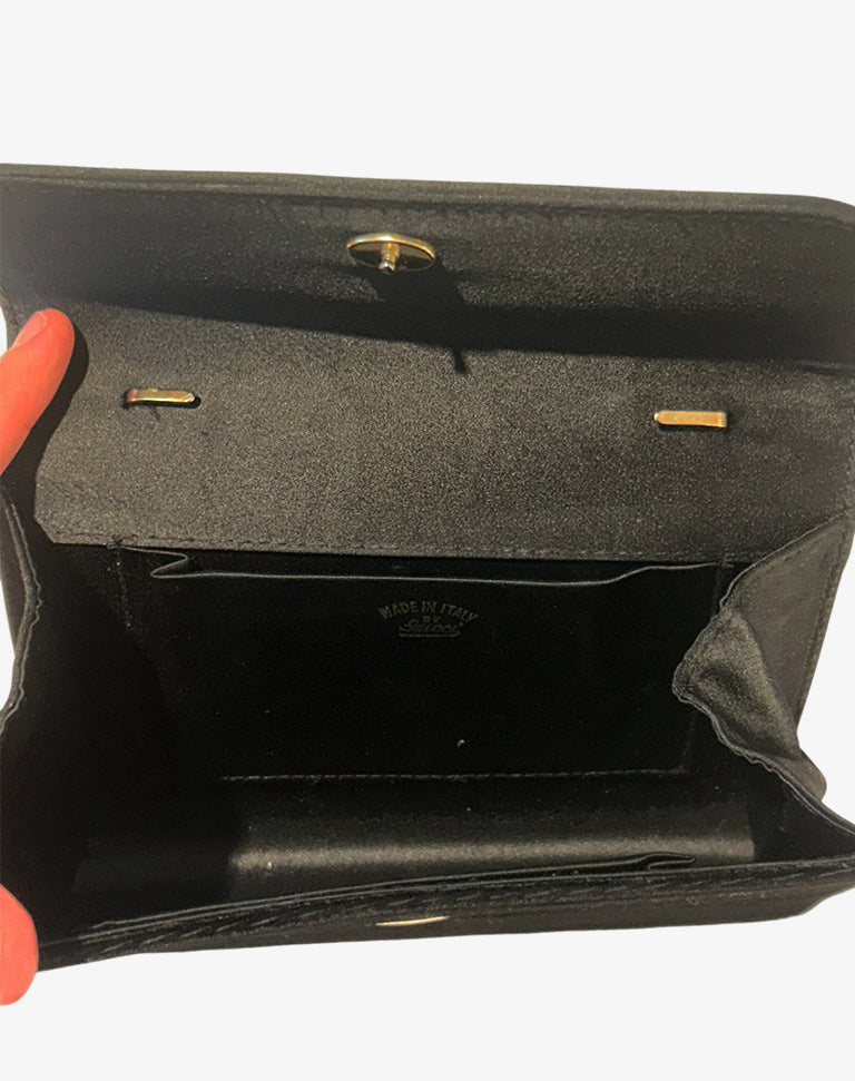 Pochette Gucci piccola nera effetto velluto anni '90