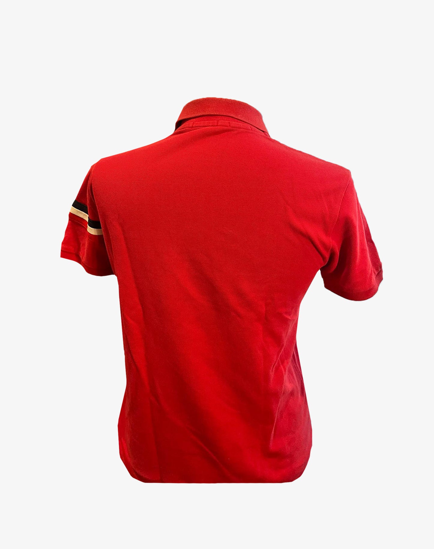 Moncler Polo Donna Rossa Logo Patch Manica Taglia S