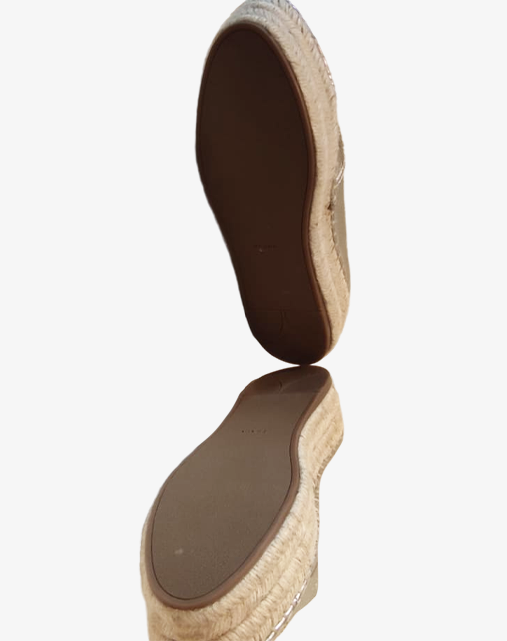 Espadrillas Prada Slip-On in pelle metallizzata oro stampata pitone taglia 39 collezione 2017/2019