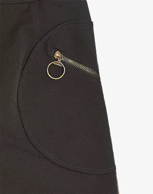 Prada Sport Gonna “Circle Pocket” Nera in Nylon Anni 2000