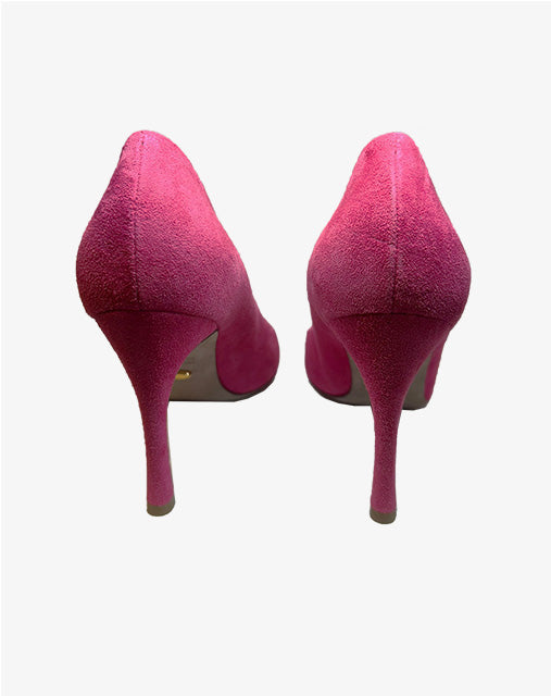 Décolleté Sergio Rossi in suede fucsia donna Tg 36