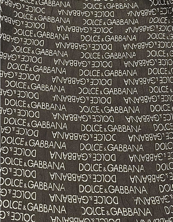 Dolce & Gabbana Sciarpa Vintage in Seta Jacquard Logo All Over