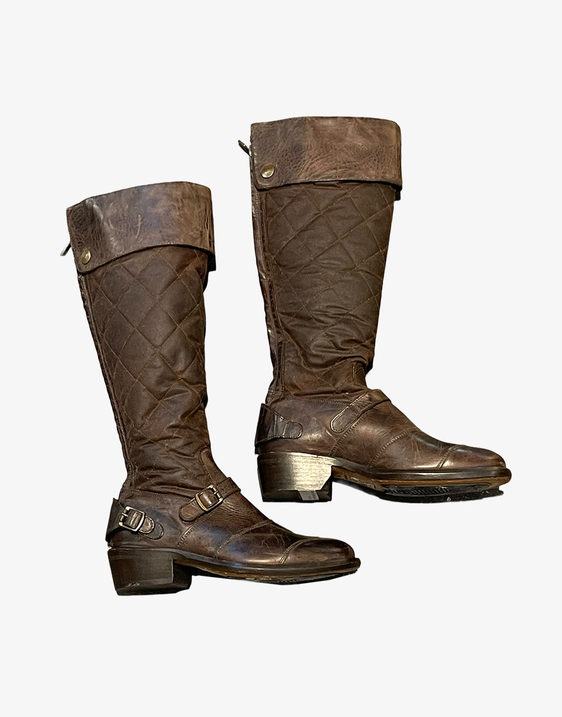 Stivali alti Belstaff Trialmaster 1955 pelle marroni Donna taglia 37