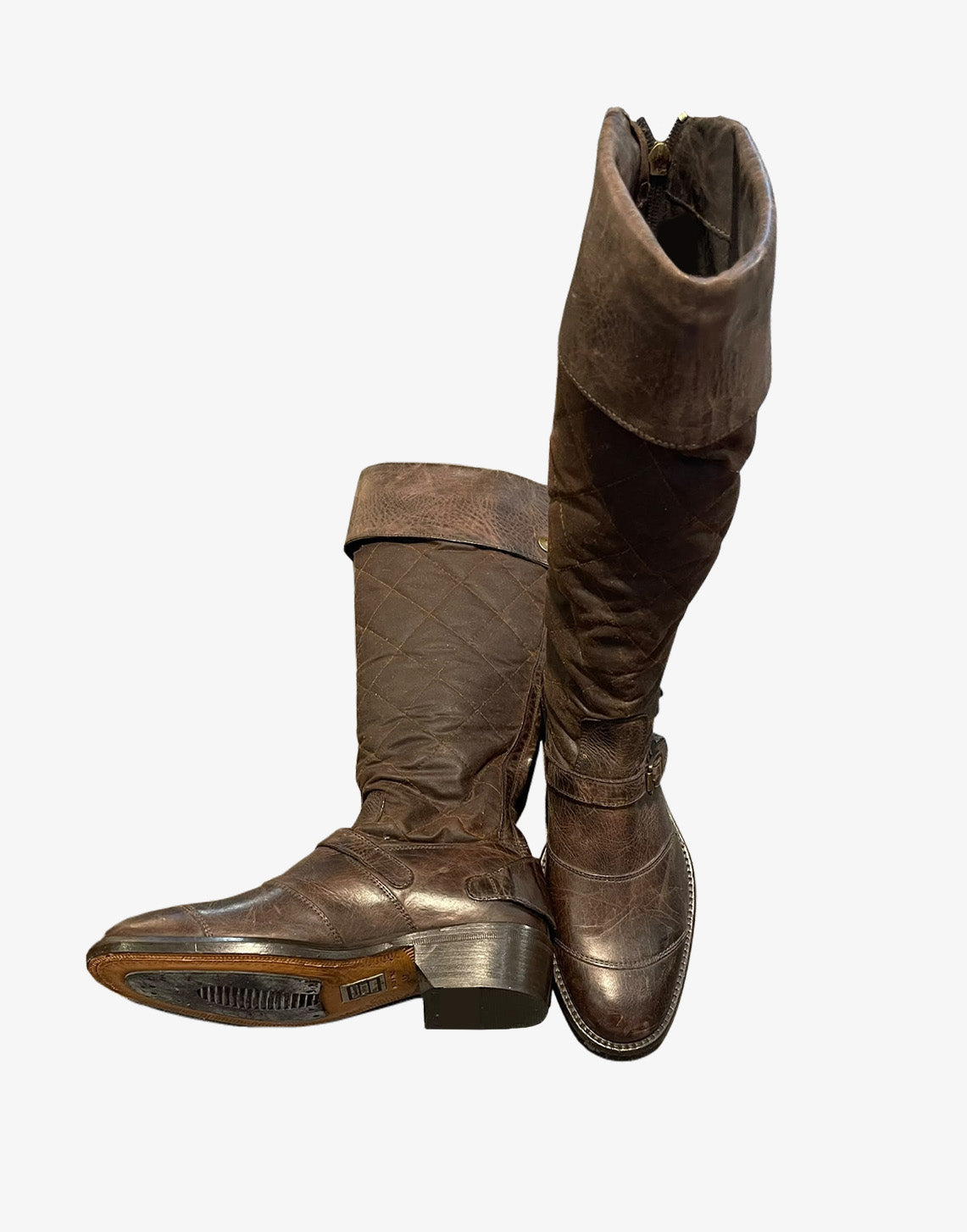 Stivali alti Belstaff Trialmaster 1955 pelle marroni Donna taglia 37