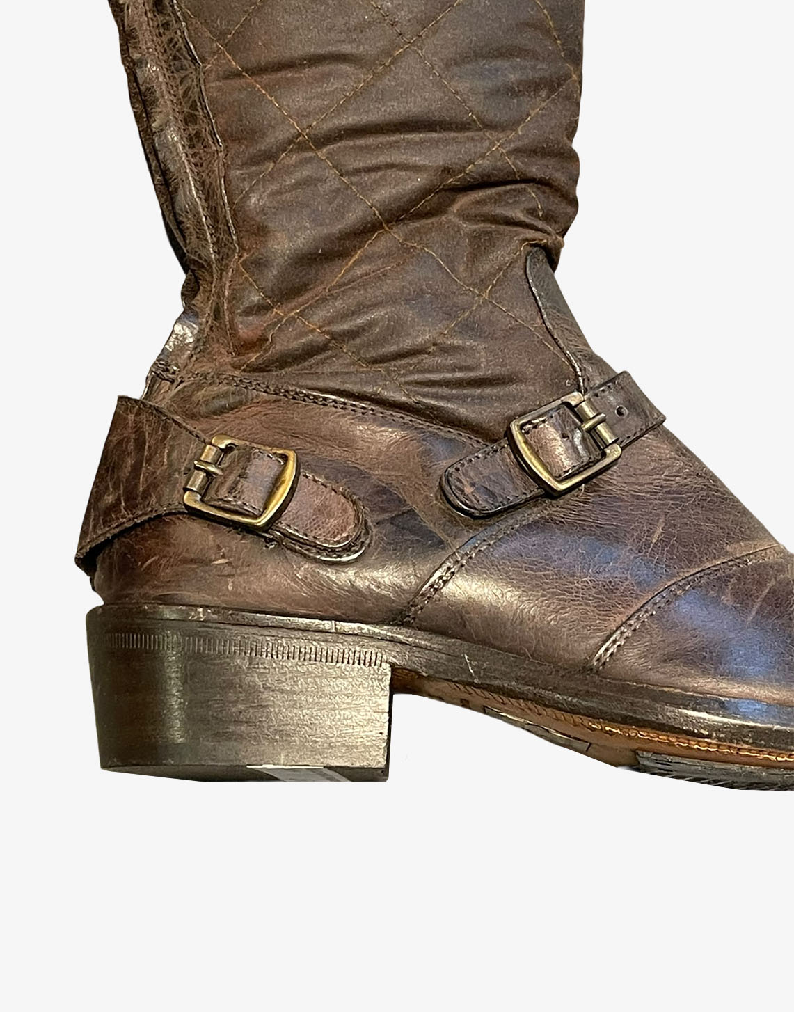 Stivali alti Belstaff Trialmaster 1955 pelle marroni Donna taglia 37