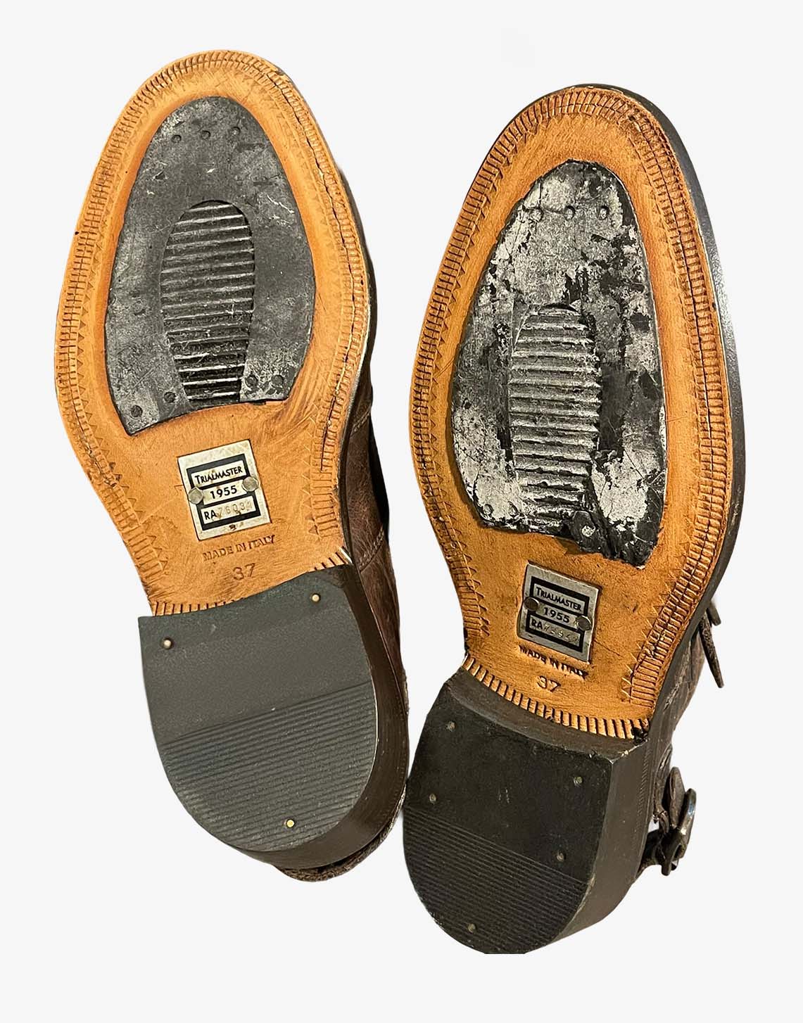 Stivali alti Belstaff Trialmaster 1955 pelle marroni Donna taglia 37