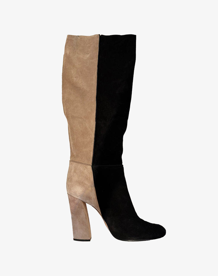Stivali Casadei Donna Taglia 37 in Camoscio Bicolore – Made in Italy