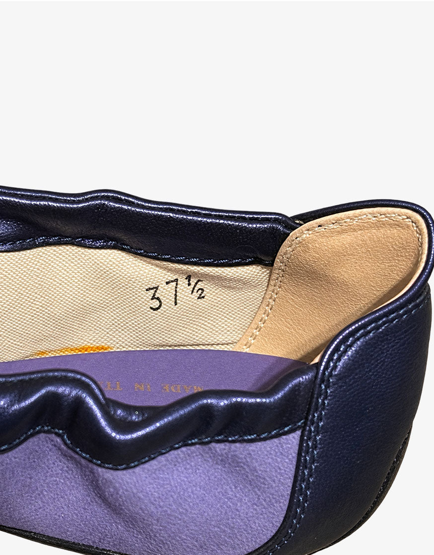 Tod’s Dee Laccetto Mocassino Ballerina Gommino in Camoscio Viola