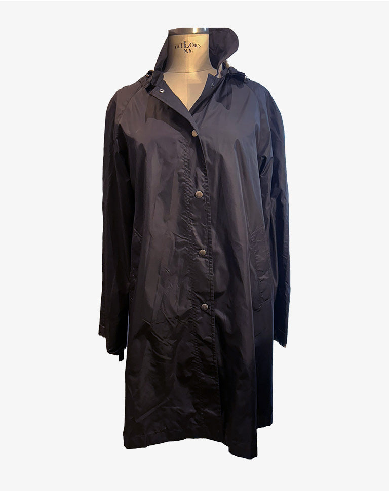 Trench Burberry London Raincoat leggero con cappuccio Nova Check donna