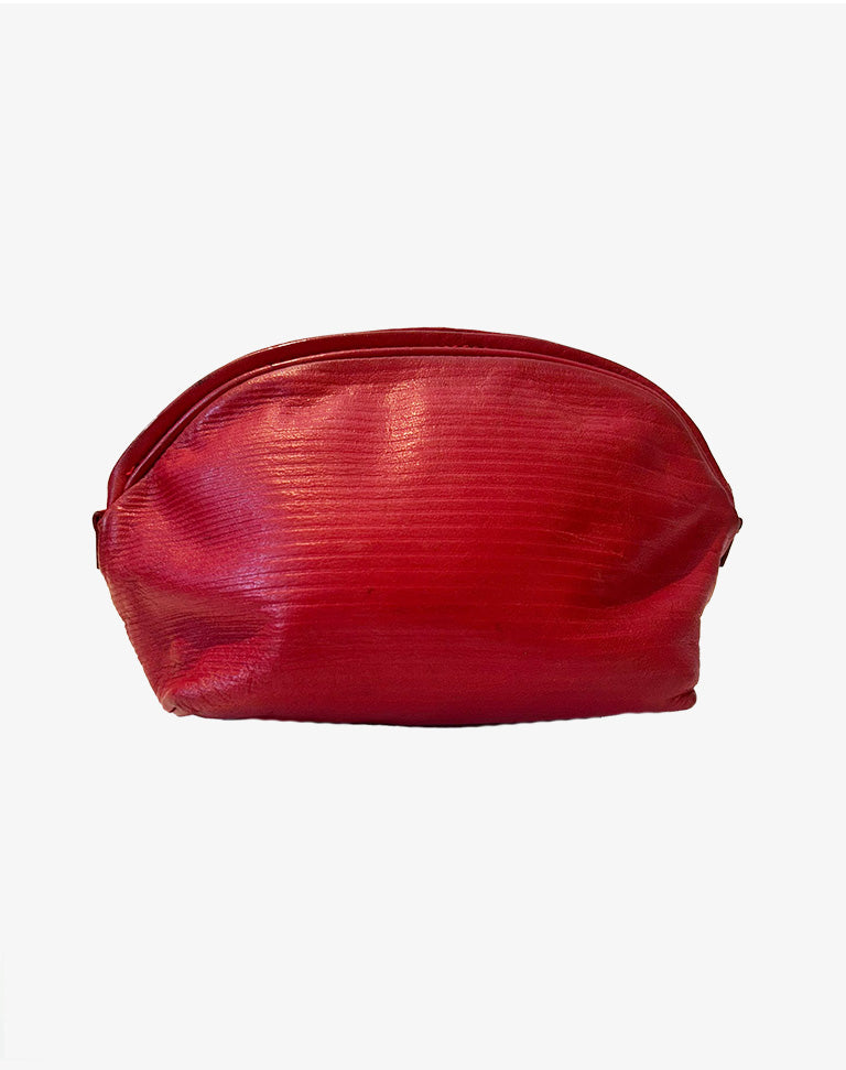 Trousse Beauty Gianni Versace pelle rossa vintage