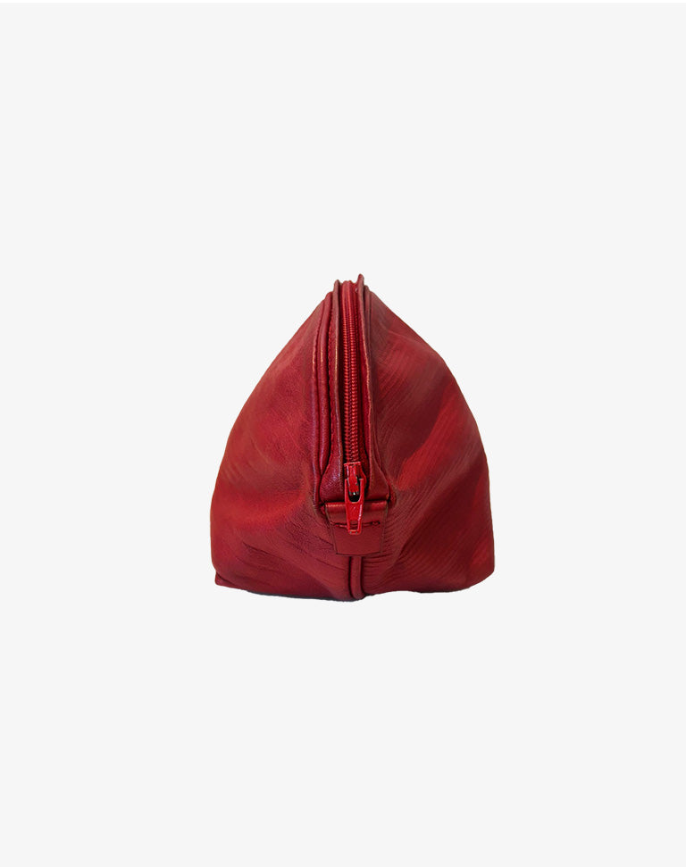 Trousse Beauty Gianni Versace pelle rossa vintage