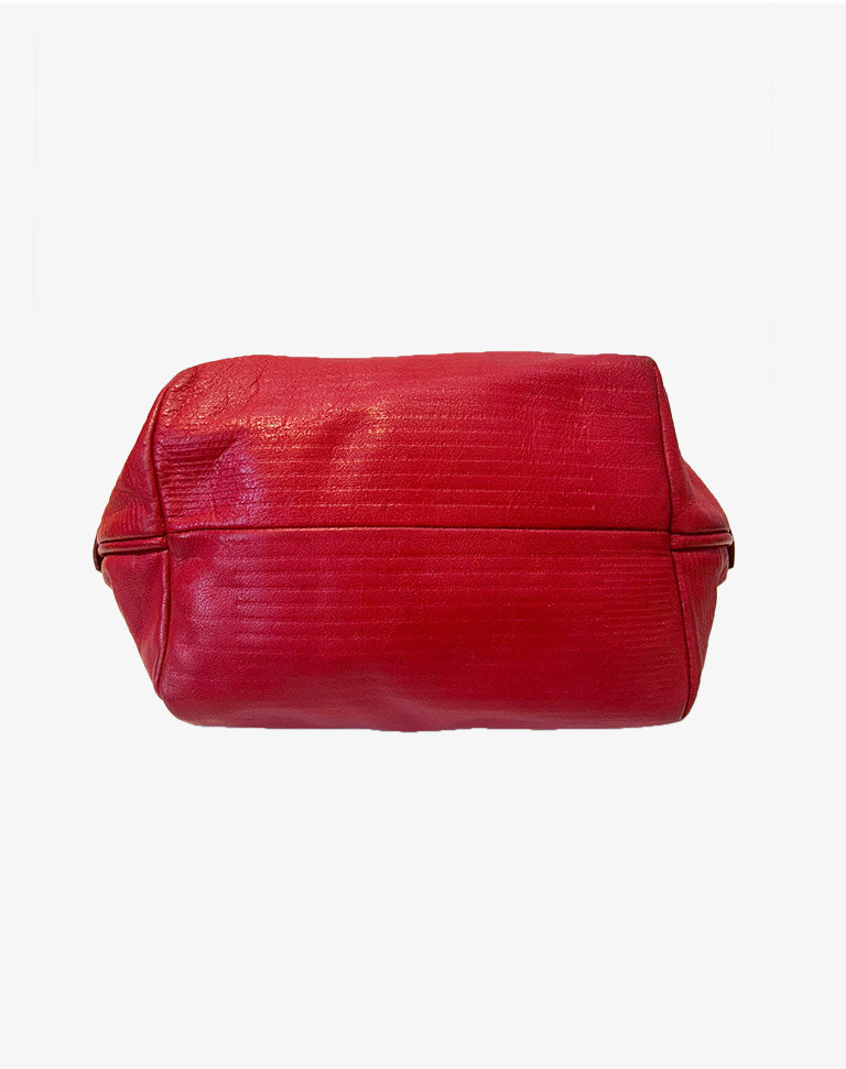 Trousse Beauty Gianni Versace pelle rossa vintage