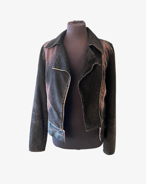 Versace Jeans Couture Denim Biker Jacket Made in Italy Y2K anni 2000