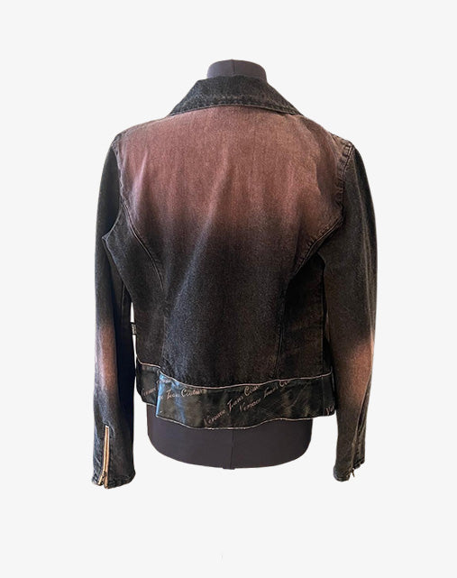 Versace Jeans Couture Denim Biker Jacket Made in Italy Y2K anni 2000