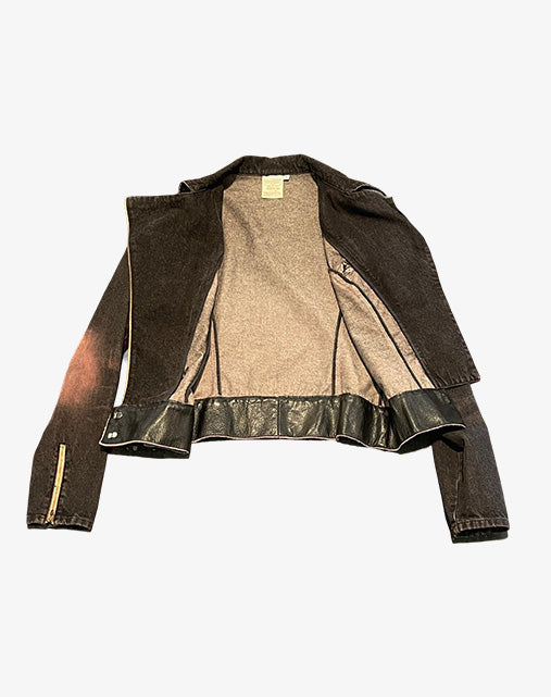 Versace Jeans Couture Denim Biker Jacket Made in Italy Y2K anni 2000