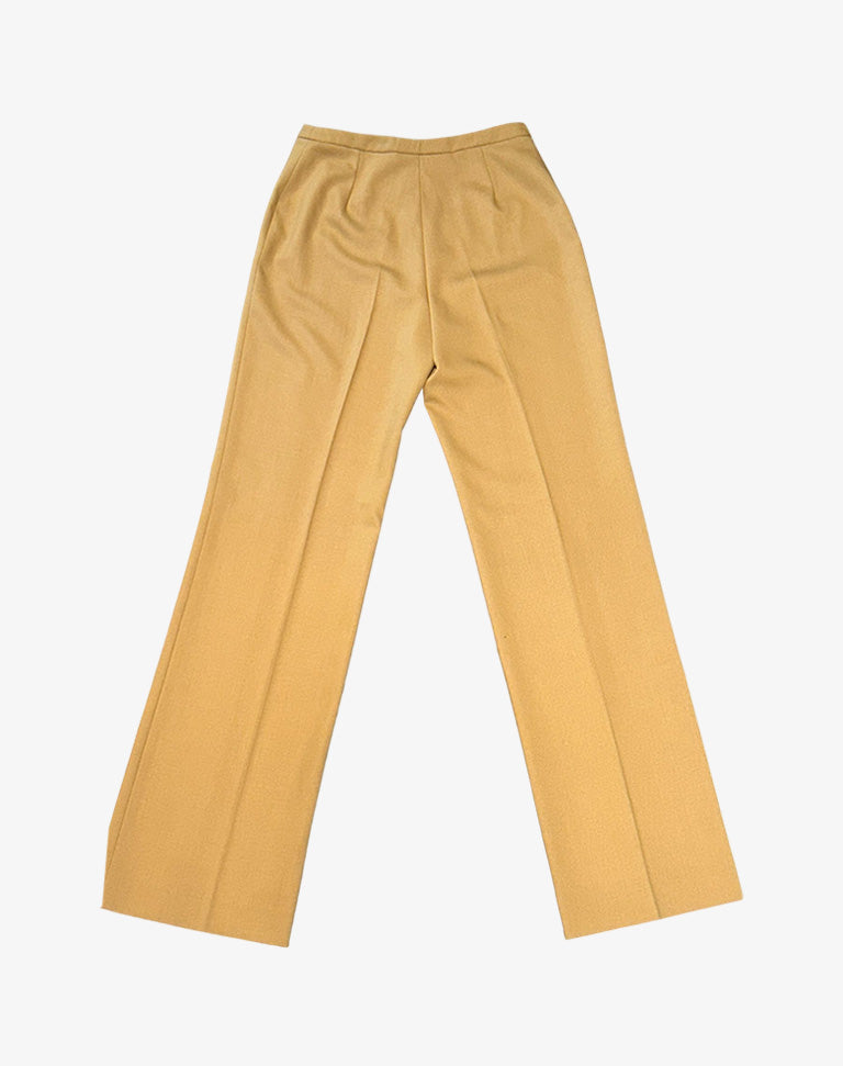 Pantaloni Versace Classic V2 donna beige cammello vintage fine anni 2000