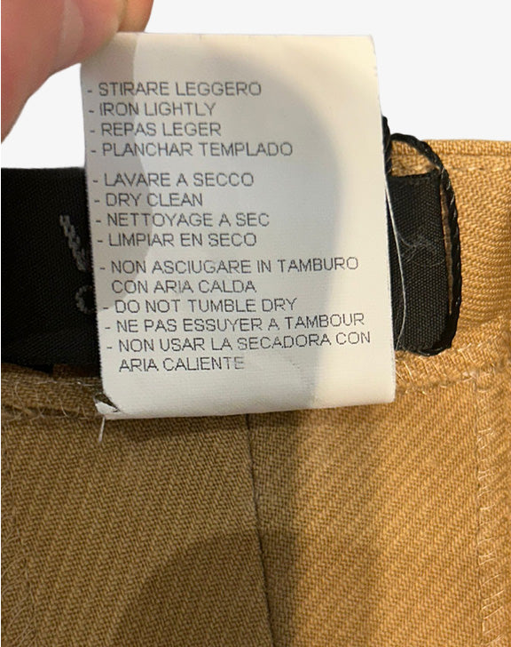 Pantaloni Versace Classic V2 donna beige cammello vintage fine anni 2000
