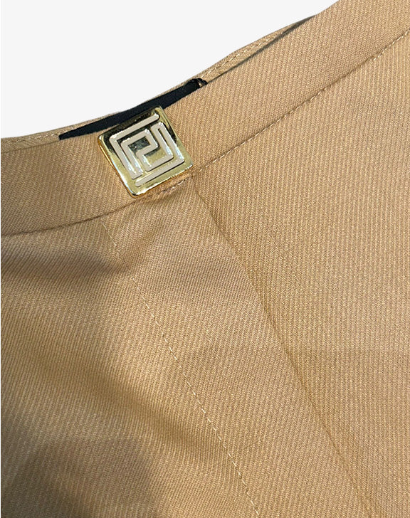 Pantaloni Versace Classic V2 donna beige cammello vintage fine anni 2000
