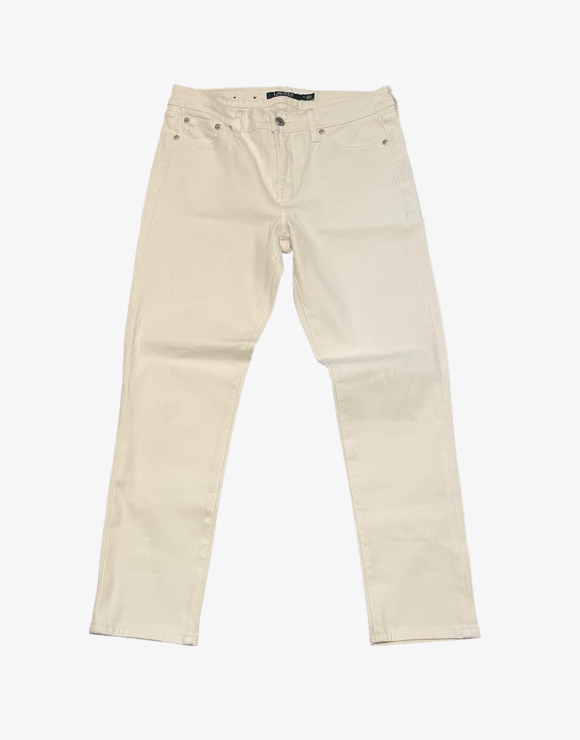 Lauren Ralph Lauren Jeans donna bianchi a gamba dritta Taglia 4 USA