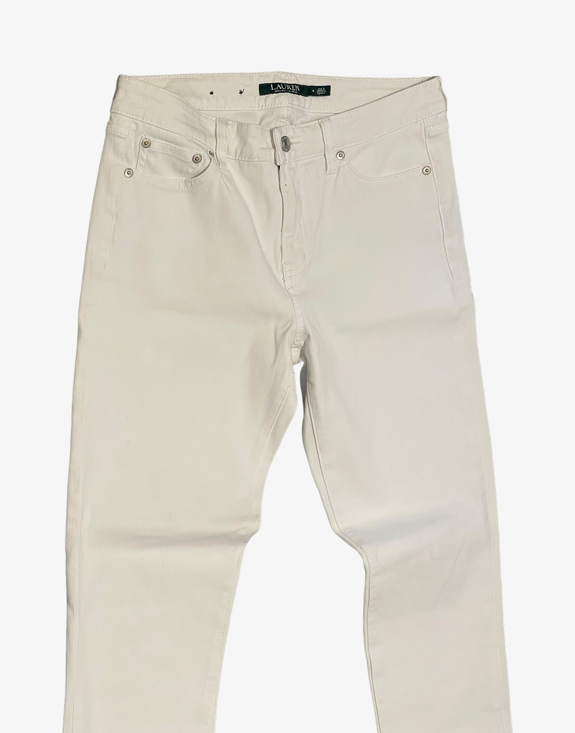 Lauren Ralph Lauren Jeans donna bianchi a gamba dritta Taglia 4 USA
